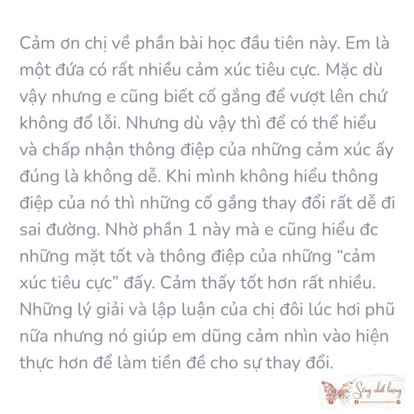 Sống chất lượng, Đánh giá của học viên